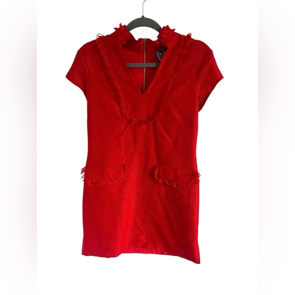 Sail to Sable Red Tweed Dress, size 2